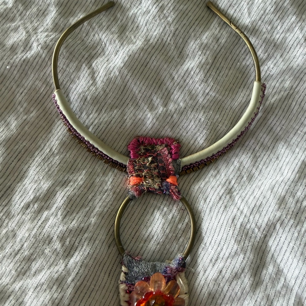 DePetra Bespoke Leather Beaded Handcrafted Multicolor Necklace